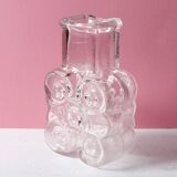 Pressed Glass Vase On The Rocks by Heiner Düsterhaus / Walther Glas / 1972