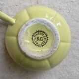 4 tasses à café KG Lunéville jaune