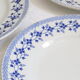 Ensemble de 9 assiettes plates, saint Amand, Bleuets, terre de fer