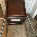 1970-80's vintage office chair chrome and thermomould