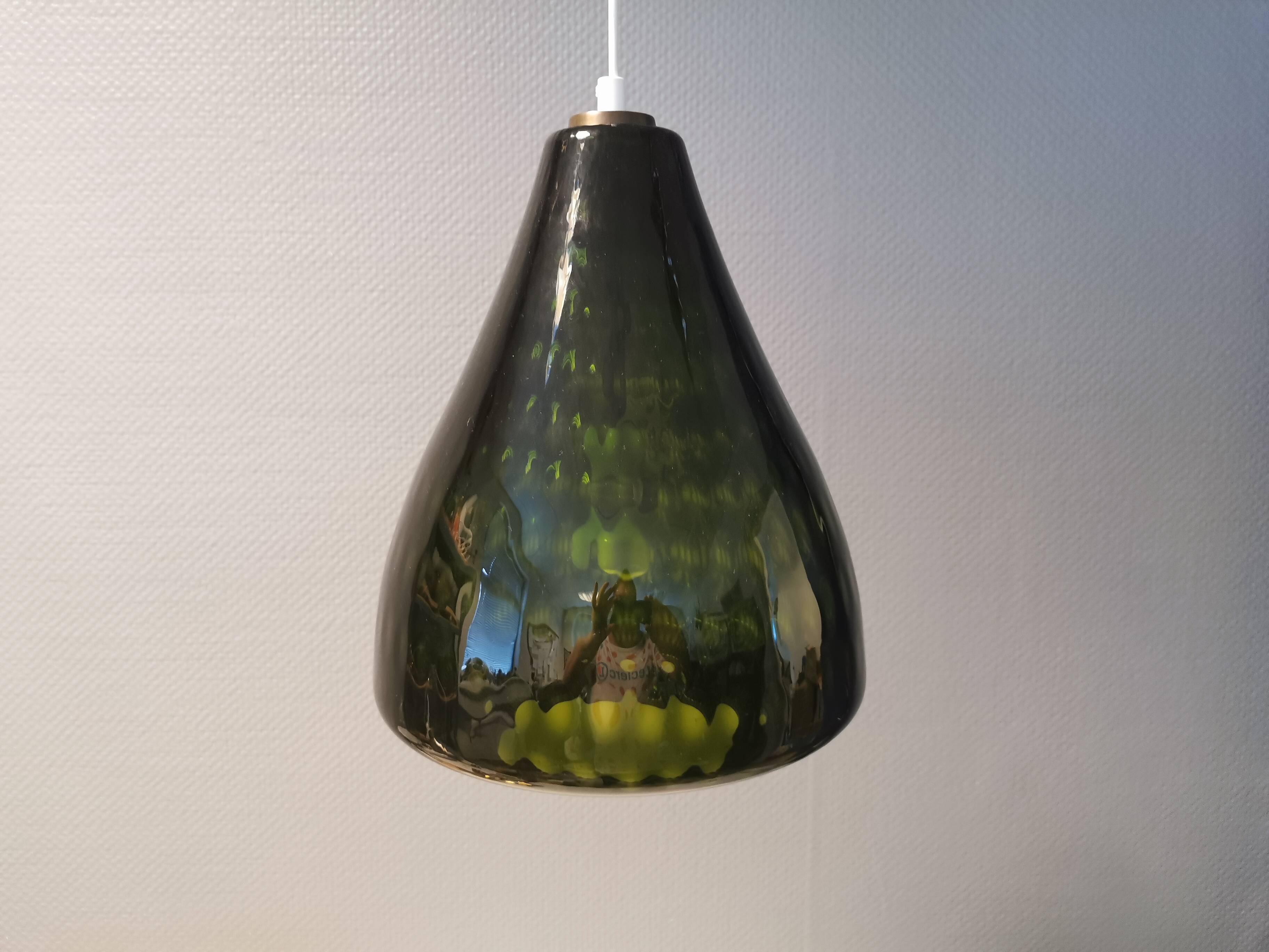 Large hanging lamp designed by Carl Fagerlund for Örrefors Sweden 1960-70s.