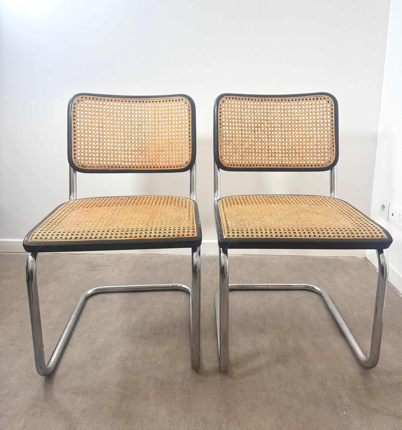 Authentic Pair of Breuer Thonet S32 Chairs –