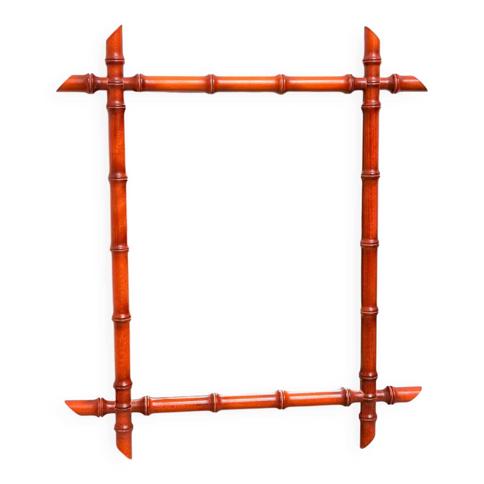 Vintage faux bamboo mirror 1970s