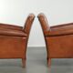 Comfortable set of sheepskin armchairs with and a timeless design