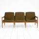 Scandinavian three-seat oak sofa, 1950s/60s