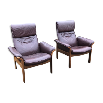 Pair of swedish lounge chairs by Soderber