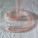 Pretty trumpet vase, in blown pink glass