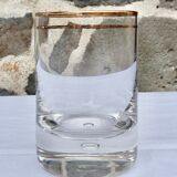 Set of 5 whisky glasses with golden edging, 1930s