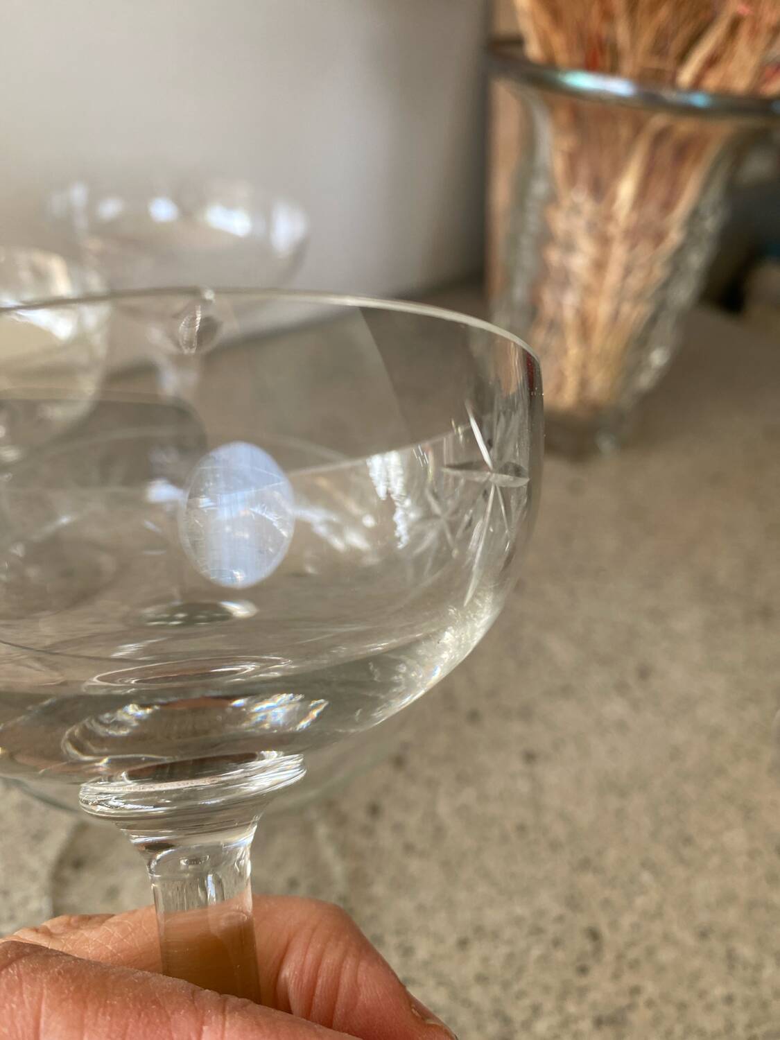 Assortment of 6 champagne glasses