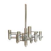 Chrome metal chandelier from Sciolari