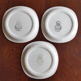 3 assiettes "Monaco" Salins