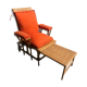 Rattan long chair and cushion