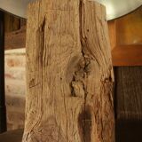 Lamp on old oak beam