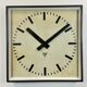 Dark grey square wall clock from pragotron, 1960s