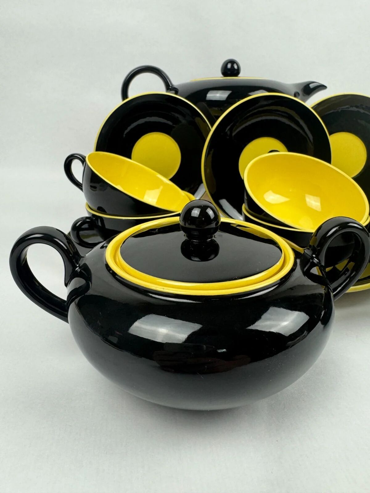 Tea service Villeroy & Boch, Mettlach, France-Sarre around 1950, Biarritz