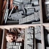 Printing cabinet 16 drawers with these lead letters