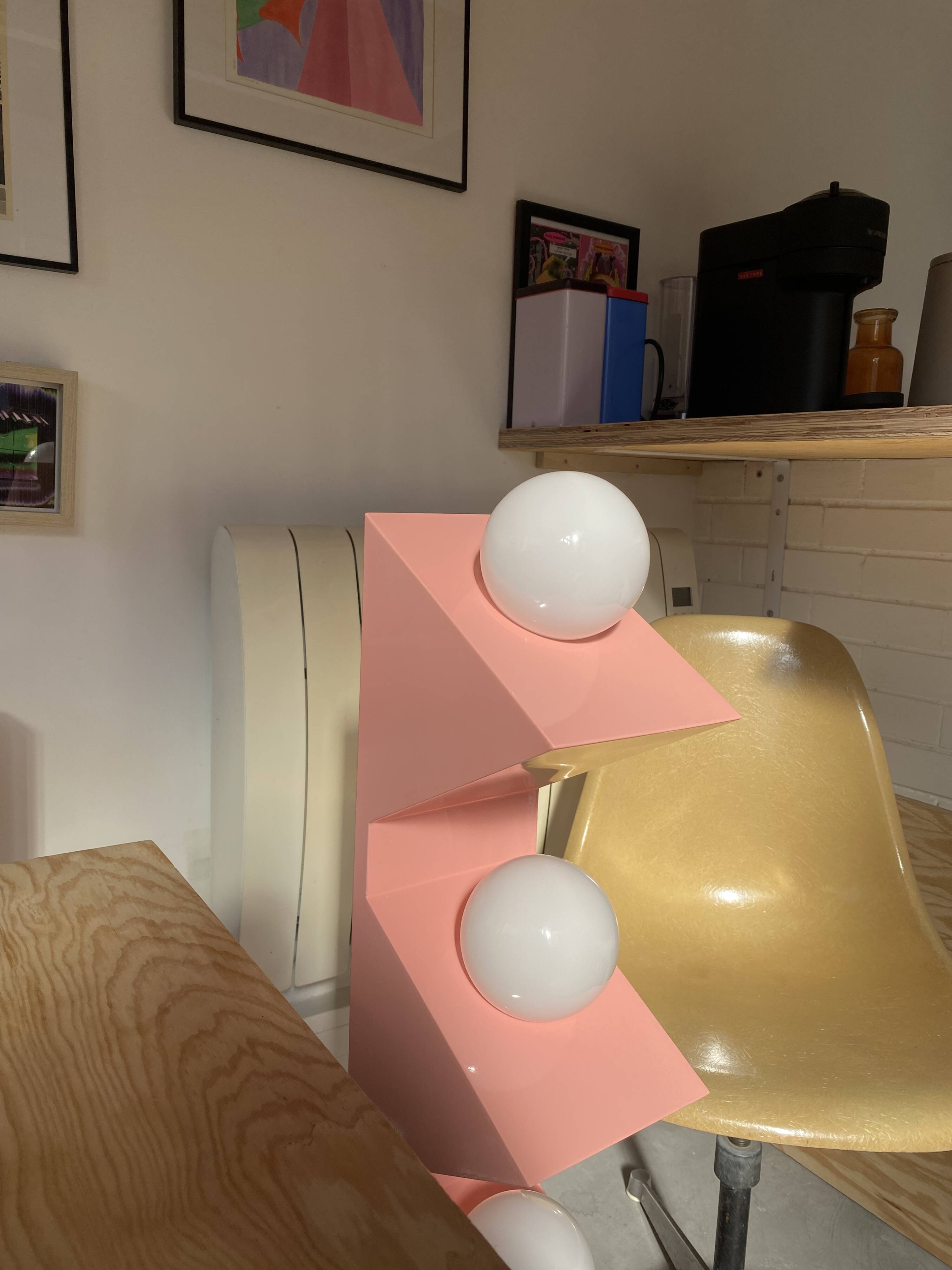 Pink floor lamp Axel Chay x Monoprix