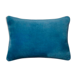 Velvet cushion 50x33cm deep blue color