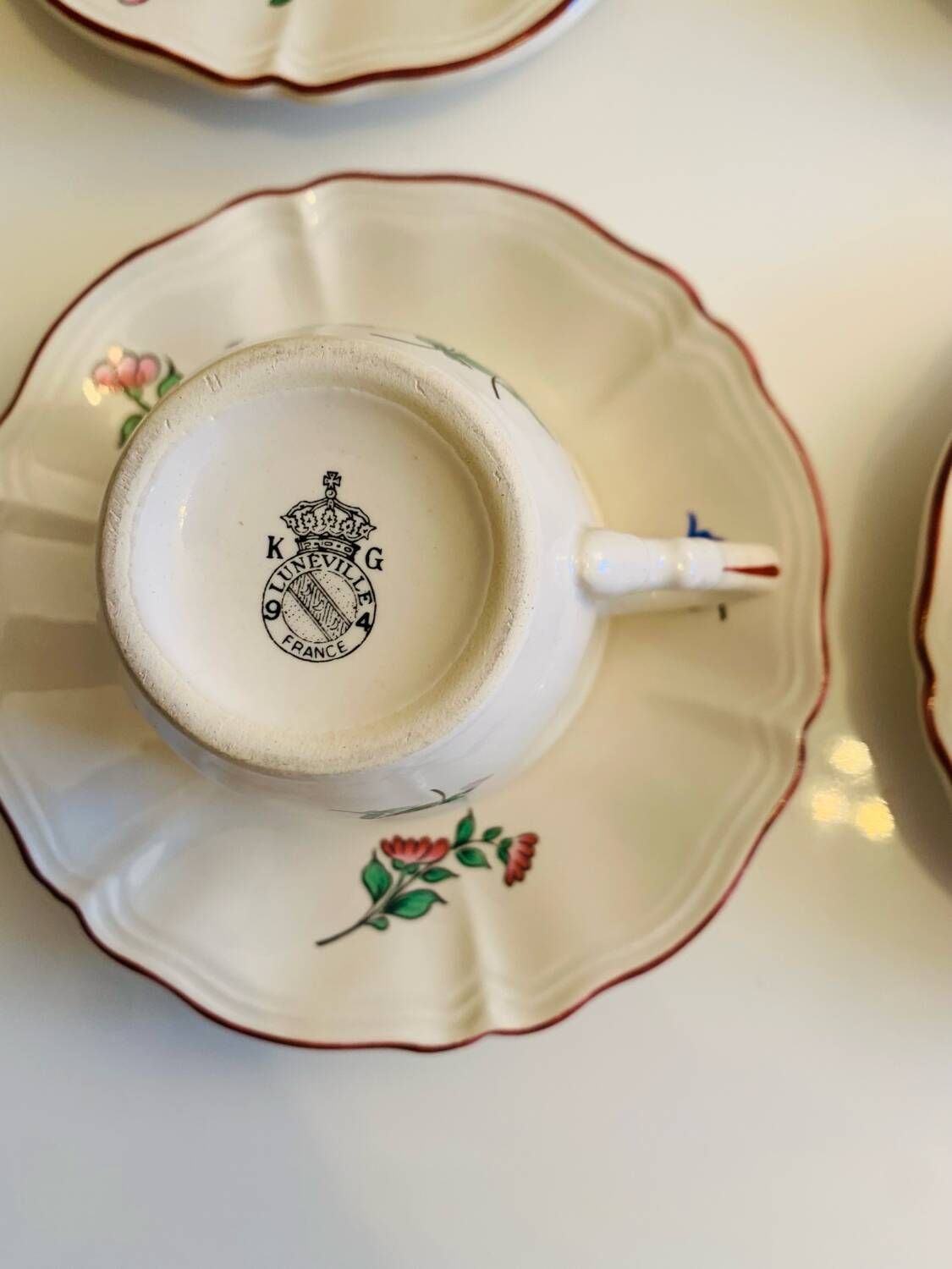 A coffee service of 20 cups and saucers - Luneville Réverbère Fin