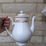Cafetière en porcelaine Limoges Guy Degrenne échantillon avec dorure