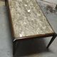Table basse plateau résine onyx années 60