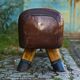 Gymnastic Leather Pommel Horse Bench, 1930s