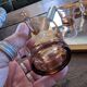7 smoked cups – amber brown, 70s spirit