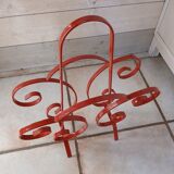 Vintage wrought iron magazine rack