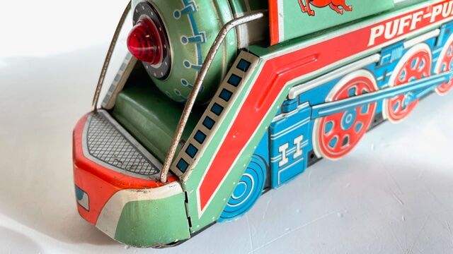 Metal toy vintage locomotive