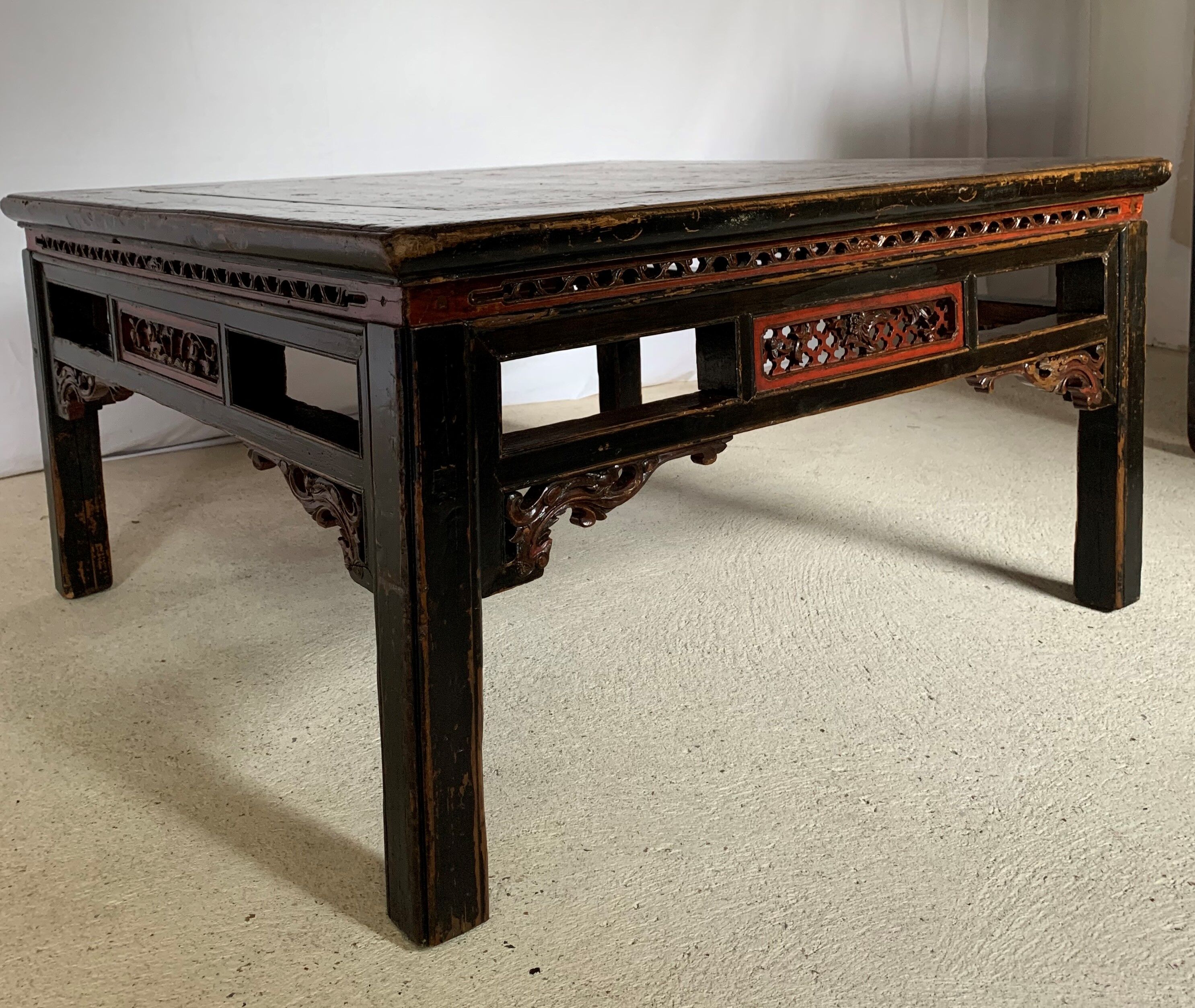 Ancient chinese golden wood table