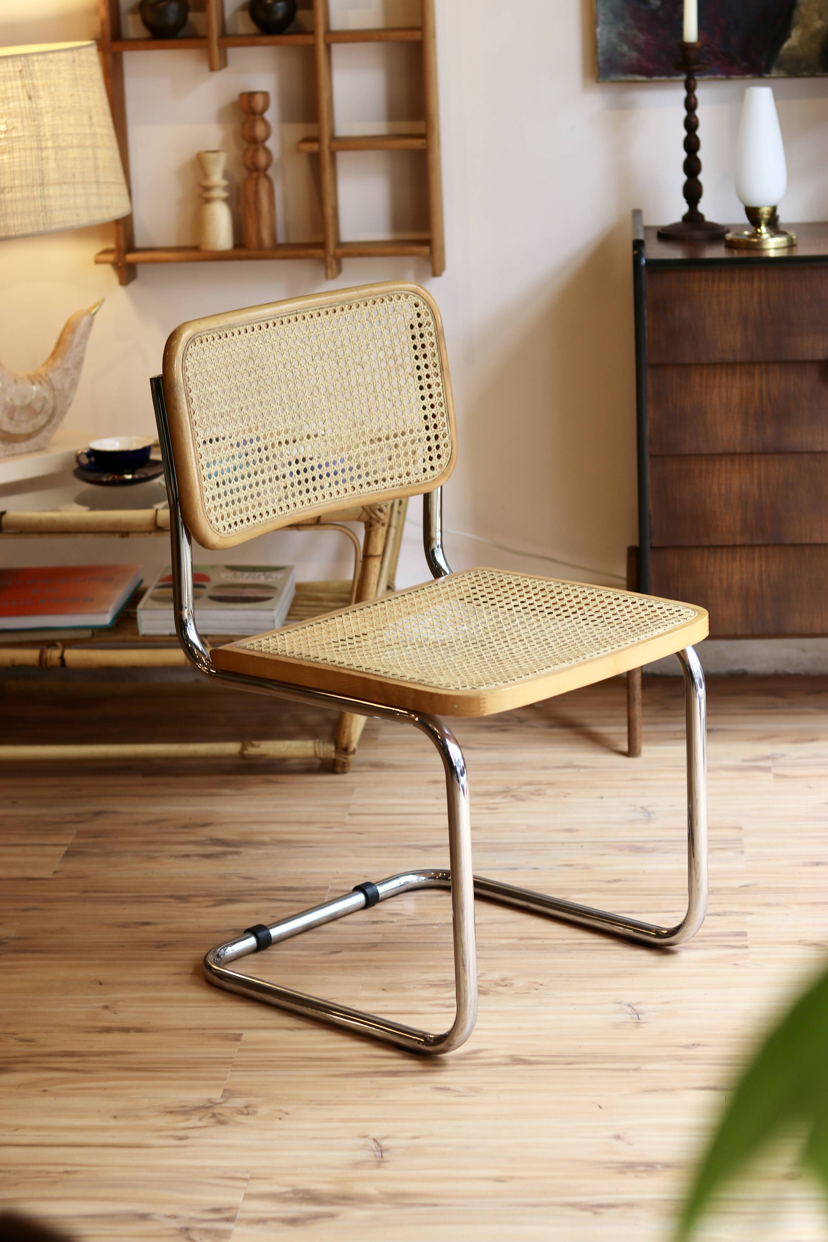 Vintage Cesca chair, light wood