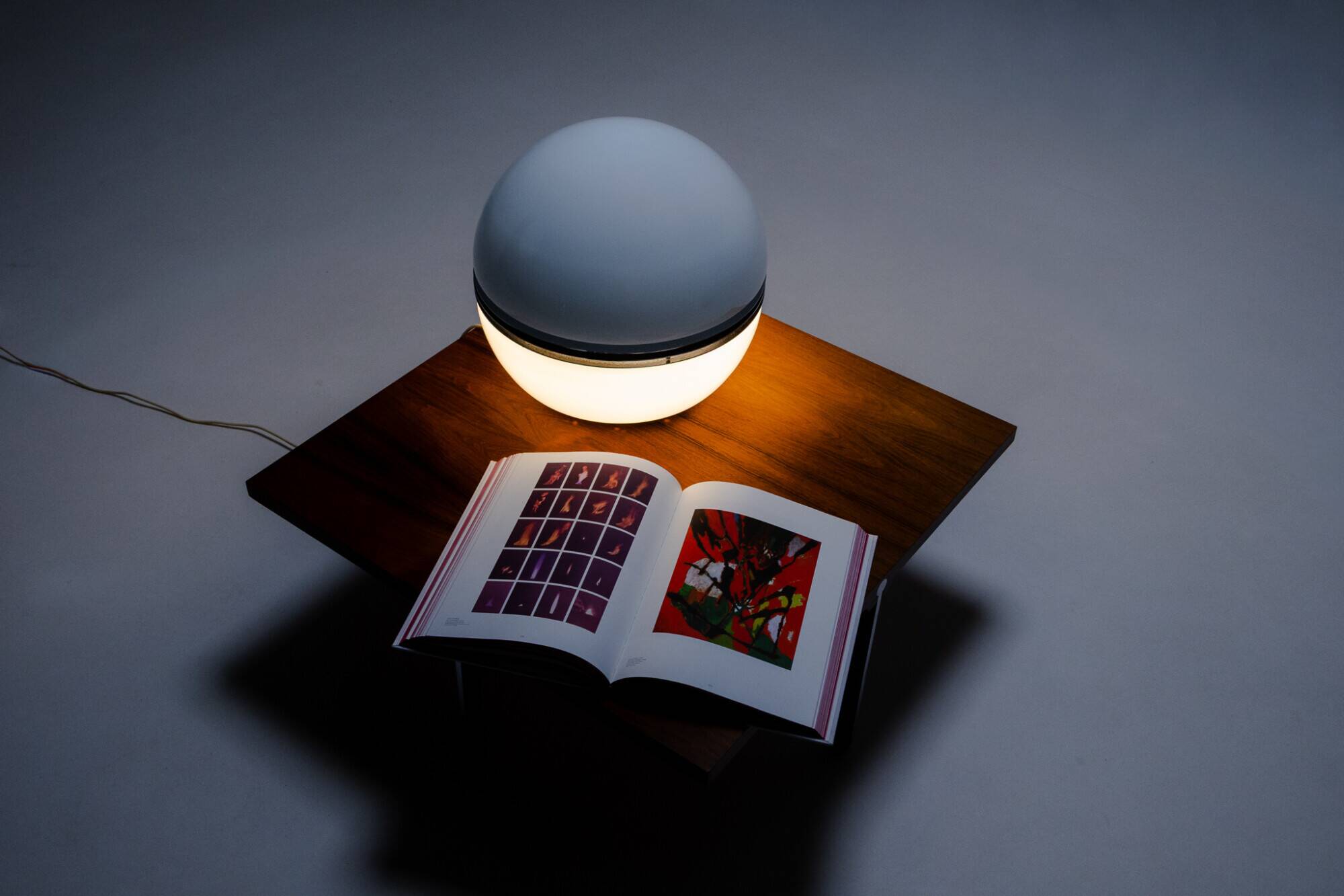 Space Age spherical table lamp by Enrico Tronconi, Italy, 1970s
