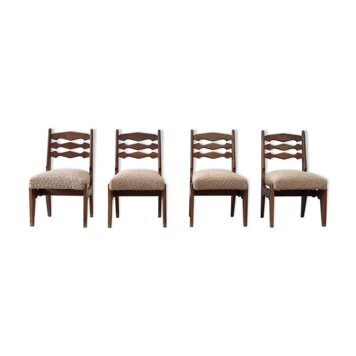 Set of four dining chairs by Guillerme & Chambron