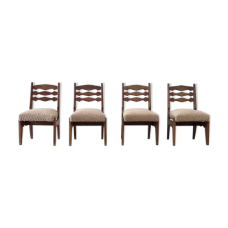 Set of four dining chairs by Guillerme & Chambron