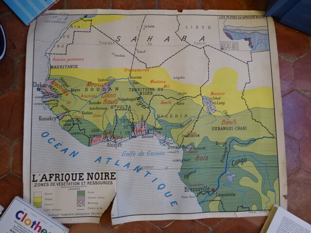 Vintage school poster Black Africa