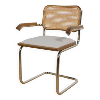 Fauteuil chromé Type Cesca, Italie, années 1980