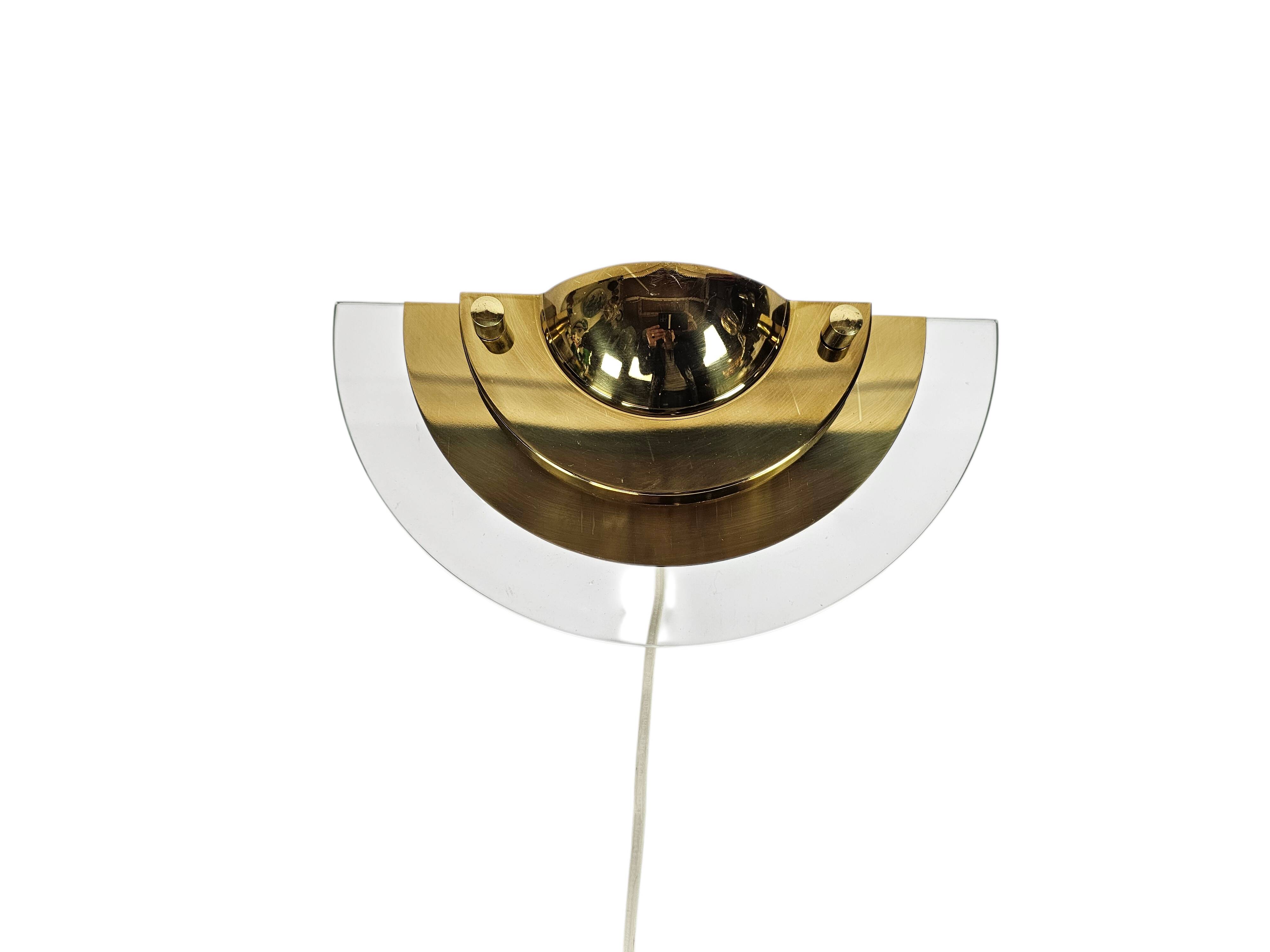 Dijkstra Hollande - Modèle Kappa mini - halogène - laiton - verre - années 80