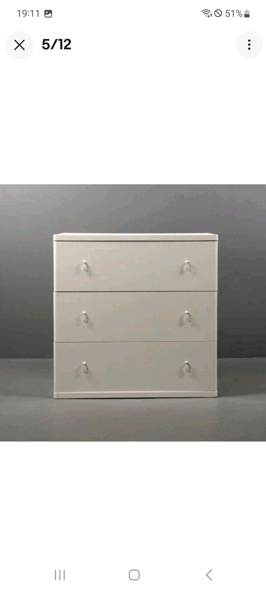 Commode blanche Magnus Eleäck pour Ikea, années 2000
