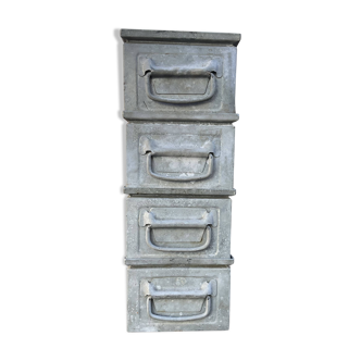 4 galvanized steel lockers schafer 60s