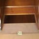 Sloping secretary, Louis XVI style donkey back desk, very good 20th century copy