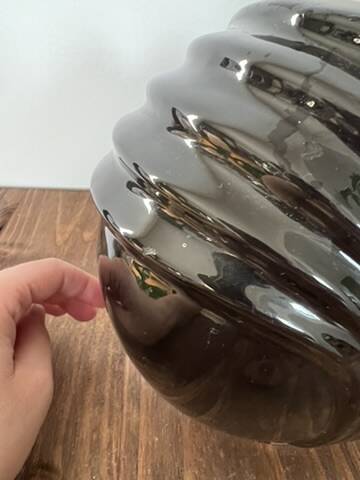 Black ceramic vase