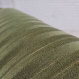 1950s, Danish relax armchair, green furniture velour fabric, ash wood legs.