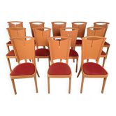 12 chaises oranges baumann 1970s