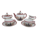 7-piece tête-à-tête tea set in Japanese porcelain, life scenes decor