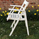Salon de jardin en bois, 4 fauteuils