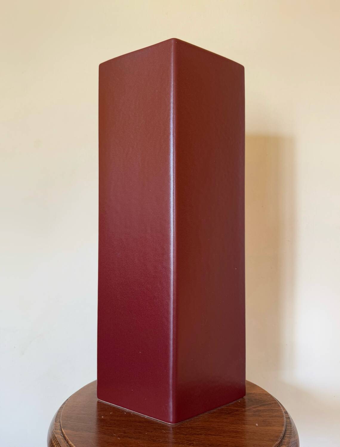 Charolles earthenware quadrilateral design vase