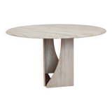 Table à manger circulaire en travertin - Claude Berraldacci
