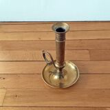 Old Candlestick Mounted Drop Candlestick in Copper or Brass