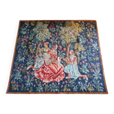Grande tapisserie Jules Pansu –  La Dame au coffret  – Point d’Halluin