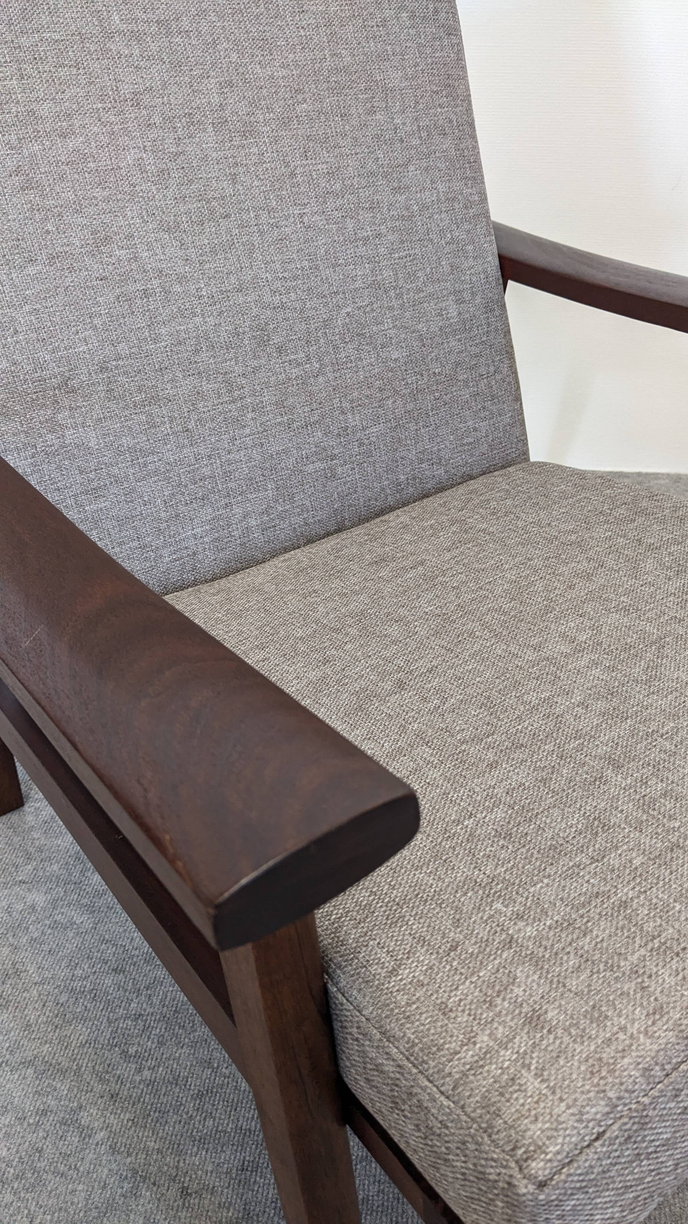 Scandinavian style armchair in teak, Eastern Europe around 1950.